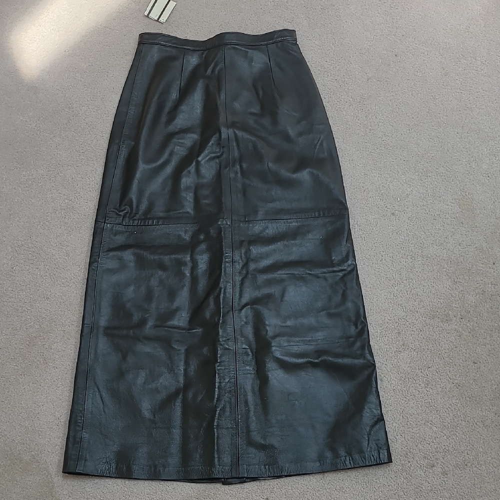 Black Leather Women's Skirt